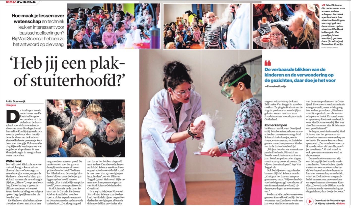 Mad Science op Hengelose basisschool