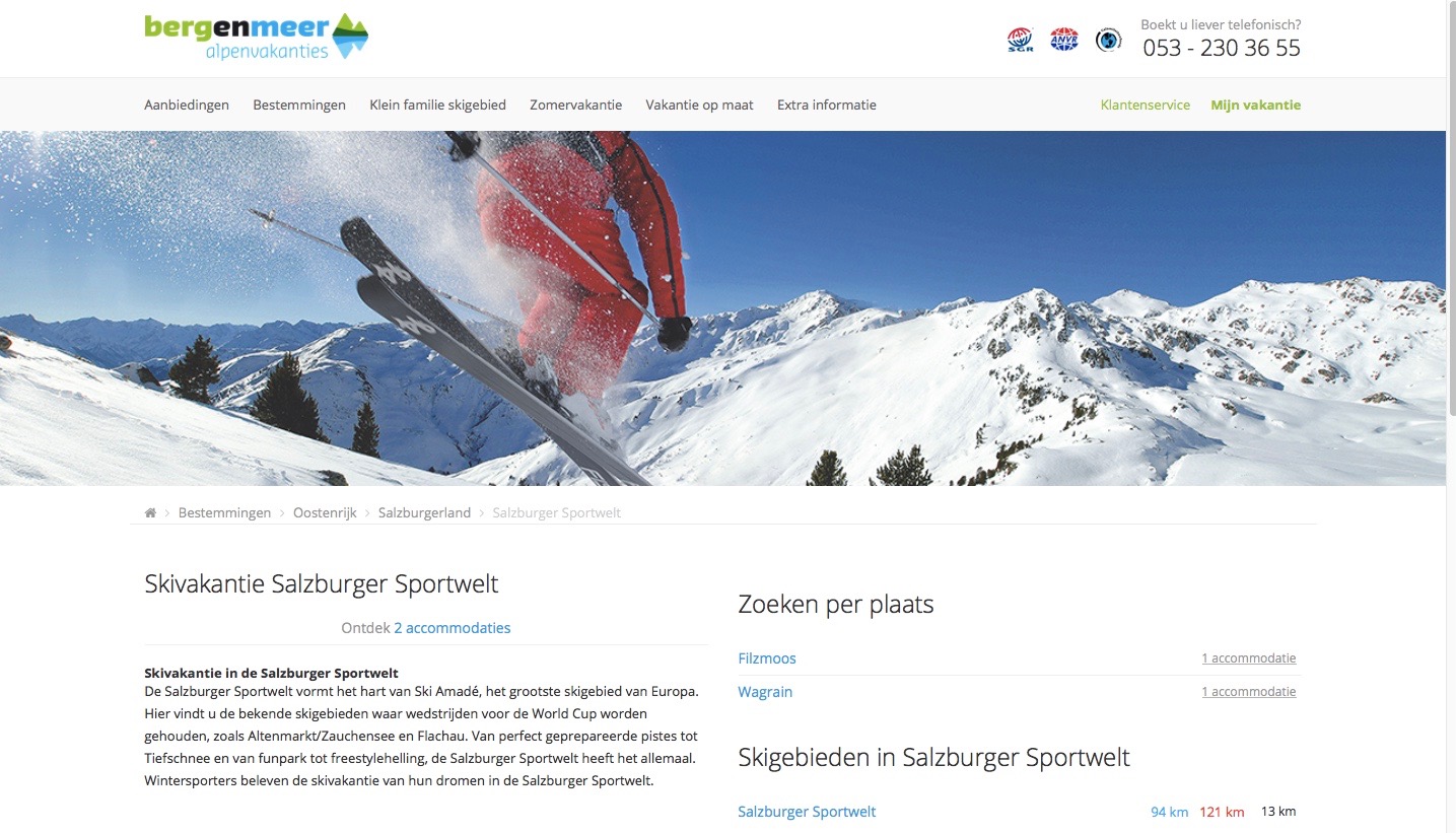 Webteksten wintersport Berg en Meer Alpenvakanties