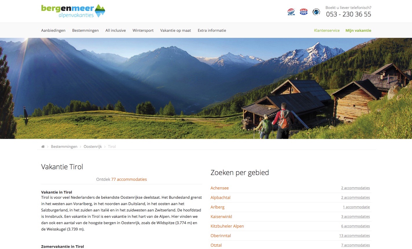 Zomervakantie Berg en Meer Vakanties